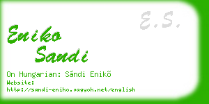 eniko sandi business card